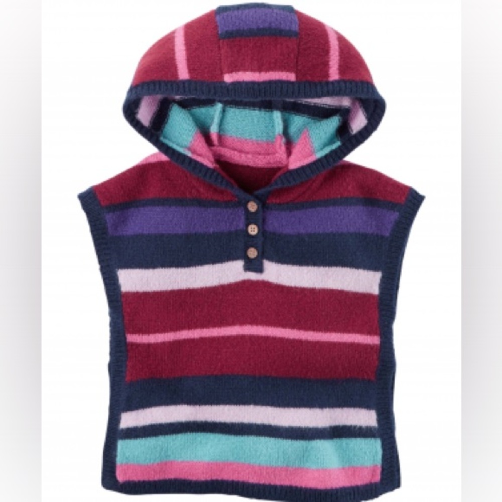 NWT CARTER’S Baby Girl Vest Just like Mom’s Multi colors STRIPED PULLOVER SZ 6M